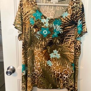 Tropical Print Women's Top